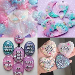 Resin charms